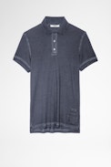 Trot Cold Dyed Polo shirt - Men's gray polo shirt.