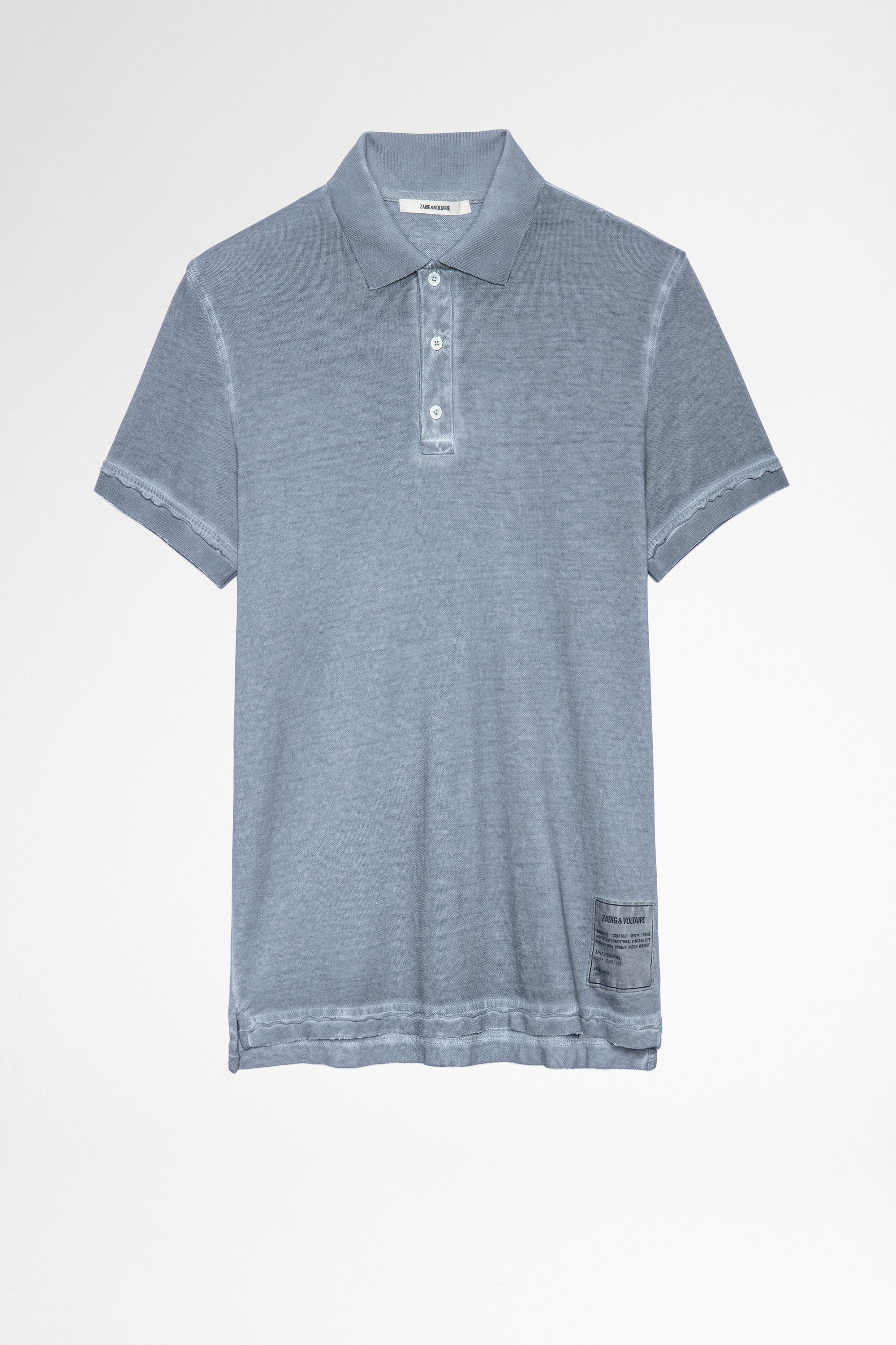 Polo Trot Cold Dyed Polo gris homme.