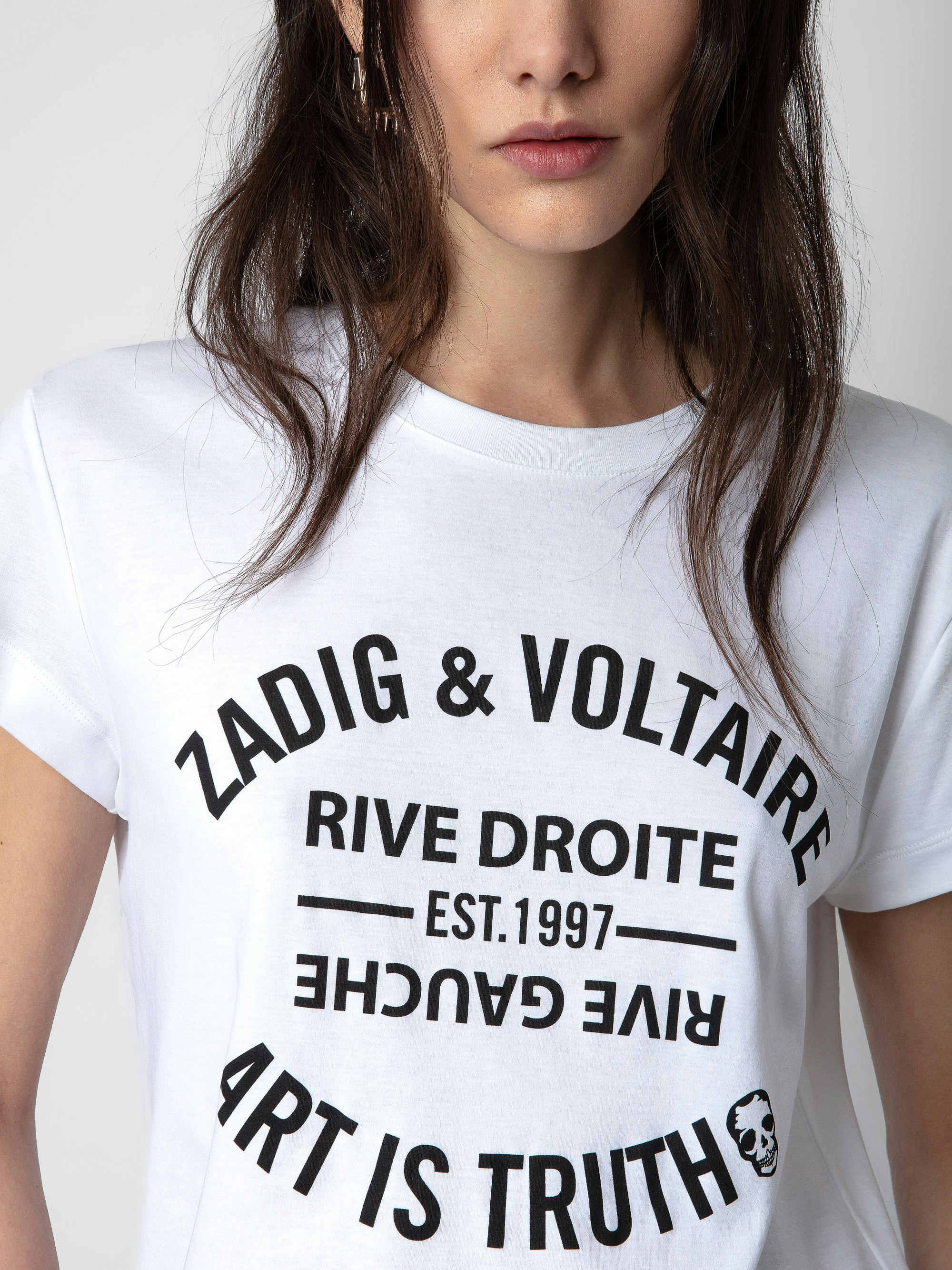 Tシャツ・カットソー ZADIG & VOLTAIRE Woman T-Shirt White JWTS02769 101 ZADIG & VOLTAIRE: T-shirt woman - White | Zadig & Voltaire t