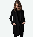Abrigo Marco Studs - Abrigo negro para mujer.
