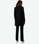 Abrigo Marco Studs - Abrigo negro para mujer.