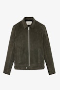 Lean Suede Jacket - Men's jacket in khaki suede.