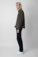 Lean Suede Jacket - Men's jacket in khaki suede.