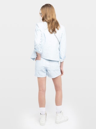 Shorts Pax Crinkled Leather - Crinkled leather shorts with elasticated waistband.