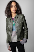 Liam Leather Jacket - Women’s green leather jacket