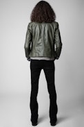 Liam Leather Jacket - Women’s green leather jacket