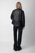 Liliam Leather Jacket - Women’s black leather biker jacket.