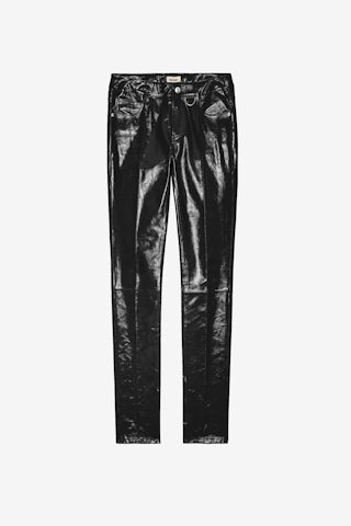Pantalon Peko Vinyle - Pantalon en cuir vinyle noir.