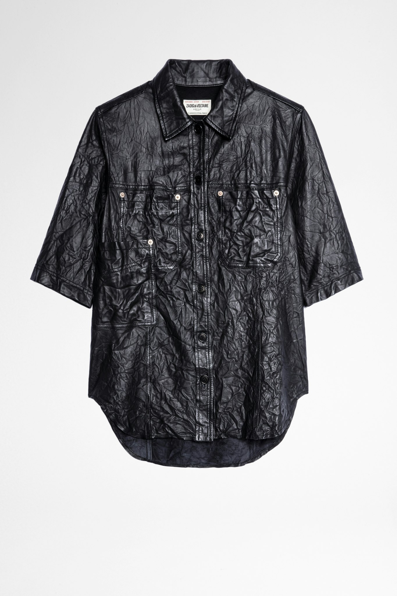Texia Shirt Crinkled Leather