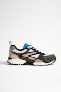 Kinder-Sneaker Wave Leder - Grüne Kinder-Sneaker