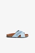 Sandales Beth Enfant - Sandales cloutées en toile bleu ciel enfant