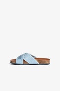 Sandales Beth Enfant - Sandales cloutées en toile bleu ciel enfant