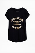 Skinny Foil Blason T-shirt - Women’s black badge T-shirt.