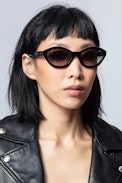 SZV230 Glasses - Women's black glasses, “cat's eye” shape