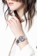 Montre Timeless Feuille - Montre en acier argenté à motif