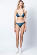 Haut de Maillot de Bain Blueys - Haut de maillot de bain bleu triangle femme.