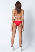 Whitehaven Bikini Bottoms - Women’s red bikini bottoms in faux leather.