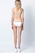 Sujetador de bikini Whitehaven - Sujetador de bikini triangular blanco para mujer.