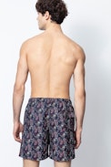 Polhena Swim Shorts - Men's printed navy blue swim shorts.