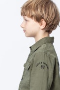 VESTE KAYAK ENFANT - Veste verte garçon.