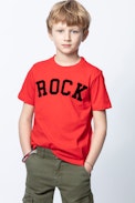 KIDS’ KITA T-SHIRT - Boys’ red T-shirt.