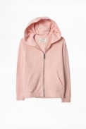 SWEAT-SHIRT LIBERTY ENFANT - Cardigan rose fille.