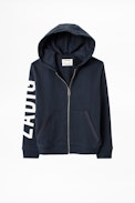 KIDS’ HANK SWEATSHIRT - Boys’ blue hooded sweatshirt.