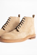 Botines Luis Suede - Botines beige de ante para hombre