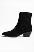 Tyler Suede Ankle Boots - Women’s black ankle boots in suede leather.