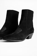 Tyler Suede Ankle Boots - Women’s black ankle boots in suede leather.