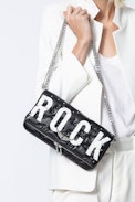Pochette Rock ZV - Pochette noire matelassée femme en cuir