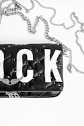 Pochette Rock ZV - Pochette noire matelassée femme en cuir