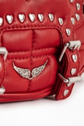 Sac Rider Nano Stardust - Petit sac rouge femme en cuir