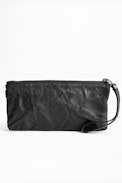 Etoile Deepdye Clutch - Women's black leather clutch.
