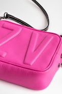 Sac XS Boxy Initials - Petit sac rose fluo femme en cuir