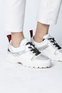 Blaze Metallic Sneakers - Women’s silver-tone running shoes