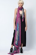 Maxy Patchwork Coeurs Scarf - Women's printed scarf.