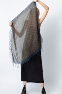 Noe Monogram Scarf - Women’s printed cashmere scarf.