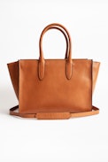 Candide Medium Zip Bag - Women’s camel-colored leather bag.