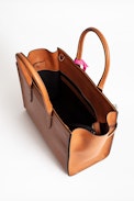 Candide Medium Zip Bag - Women’s camel-colored leather bag.
