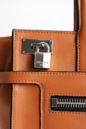 Candide Medium Zip Bag - Women’s camel-colored leather bag.