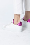 Sneakers ZV1747 Metalic - Baskets blanches femme en cuir