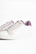 Sneakers ZV1747 Metalic - Baskets blanches femme en cuir