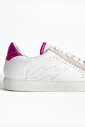 Sneakers ZV1747 Metalic - Baskets blanches femme en cuir