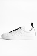 ZV1747 Leather Sneakers - Men’s white leather sneakers.