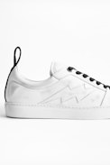 ZV1747 Leather Sneakers - Men’s white leather sneakers.