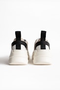 Future Sneakers - Women's white leather and suede sneakers.