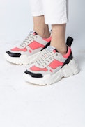 Sneakers Future - Baskets rose fluo en cuir femme