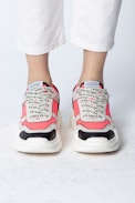 Sneakers Future - Baskets rose fluo en cuir femme