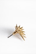 ZV x Cécil Comet Giant Stud Mono Earring - Gold-tone, comet-shaped earrings.